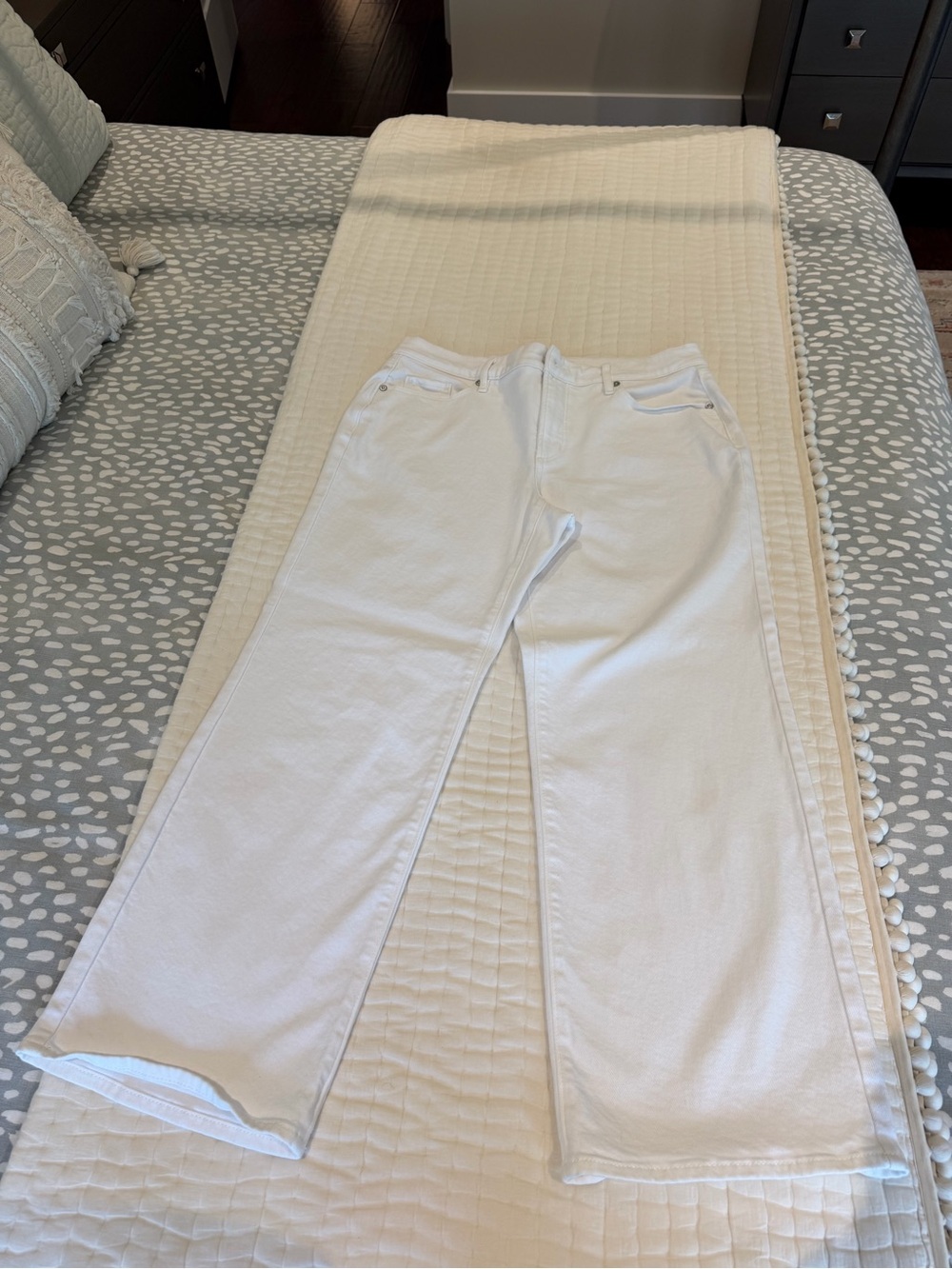 LOFT Rivete White Women’s Wide-Leg Jeans Size 30P